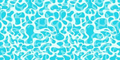 Wasser Oberfläche nahtlos Muster, wellig Wasser Reflexionen, Schwimmbad Hintergrund, eben Karikatur Meer Hintergrund Stil, Wasser Oberfläche Strand oder Schwimmbad Party Textur, Vektor Illustration