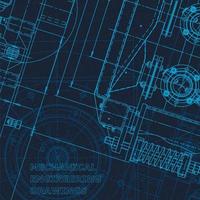 Blaupause, Skizze. Vektor-Engineering-Illustration. Cover, Flyer, Banner vektor