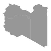 libyen Karta med provinser. vektor illustration.