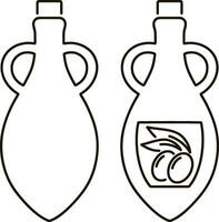 skizzieren Amphora Olive Symbol Essen Clip Art vektor