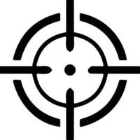 mål och destination. mål och syfte, targeting och sikta. hårkors, pistol syn vektor ikon. bullseye, svart mål eller syfte symbol. militär gevär omfattning, skytte mark
