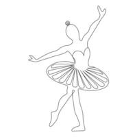 Ballett tanzen Gliederung Vektor Stil kontinuierlich einer Linie Kunst Zeichnung von schön Frauen im das Kunst
