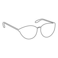 kontinuierlich einer Linie Hand Zeichnung morden Sonnenbrille Design Gliederung Vektor Illustration von minimalistisch