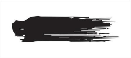 svart måla borsta slag, bläck stänk och konstnärlig design element. fri png vektor