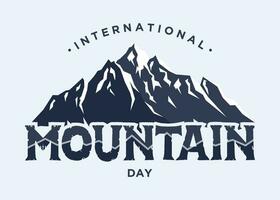 Design Vektor Schnee Berg zum International Berg Tag