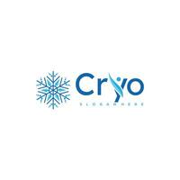 vektor logotyp design snöflinga tecken för kryoterapi