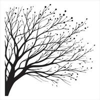 minimal Herbst nackt Baum Vektor Silhouette