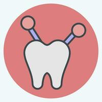 Symbol Ader aufbauen. verbunden zu Dental symbol.farbe Kamerad Stil. einfach Design editierbar. einfach Illustration vektor