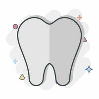 Symbol Zahnarzt. verbunden zu Dental Symbol. Comic Stil. einfach Design editierbar. einfach Illustration vektor