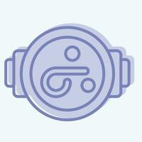 ikon skaldjur paella. relaterad till Spanien symbol. två tona stil. enkel design redigerbar. enkel illustration vektor