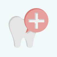 ikon dental implantat. relaterad till dental symbol. platt stil. enkel design redigerbar. enkel illustration vektor