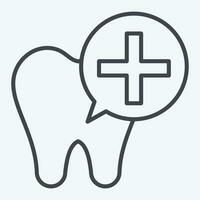 Symbol Dental Implantate. verbunden zu Dental symbol.line Stil. einfach Design editierbar. einfach Illustration vektor