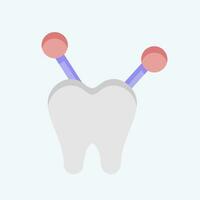 ikon kärna Bygg upp. relaterad till dental symbol. platt stil. enkel design redigerbar. enkel illustration vektor