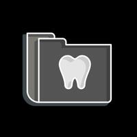 ikon dental uppgifter. relaterad till dental symbol. glansig stil. enkel design redigerbar. enkel illustration vektor