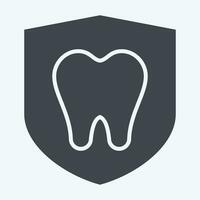 Symbol Dental Schutz. verbunden zu Dental Symbol. Glyphe Stil. einfach Design editierbar. einfach Illustration vektor