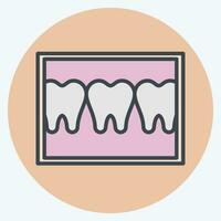 Symbol Dental Bildgebung. verbunden zu Dental symbol.farbe Kamerad Stil. einfach Design editierbar. einfach Illustration vektor