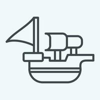 ikon spanska fartyg. relaterad till Spanien symbol. linje stil. enkel design redigerbar. enkel illustration vektor