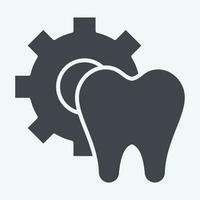 ikon dental tjänster. relaterad till dental symbol. glyf stil. enkel design redigerbar. enkel illustration vektor