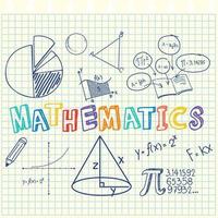 doodle matematisk formel med matematikteckensnitt vektor