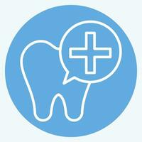 Symbol Dental Implantate. verbunden zu Dental Symbol. Blau Augen Stil. einfach Design editierbar. einfach Illustration vektor