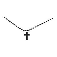 Rosenkranz katholisch Vertrauen Symbol vektor