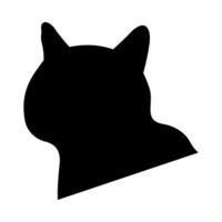 Katze Kopf Silhouette Illustration auf isoliert Hintergrund vektor