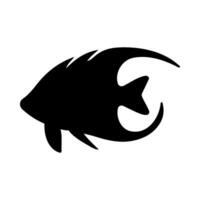 tropisch Fisch Silhouette Illustration auf isoliert Hintergrund vektor