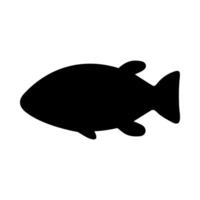 tropisch Fisch Silhouette Illustration auf isoliert Hintergrund vektor