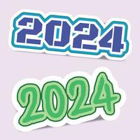 vektor 2024 klistermärke uppsättning samling