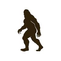 Bigfoot Silhouetten Vektor und Bigfoot Konzept Illustration