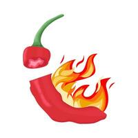 varm brand med varm chili illustration vektor