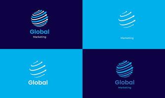 Kreis Globus global Logo vektor