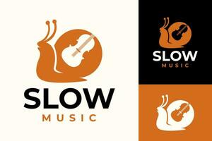 Schnecke Musik- Festival schleppend Logo Design vektor