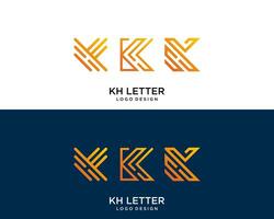 brev kh monogram geometrisk linje teknologi företag logotyp design. vektor