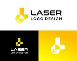 Brief l Monogramm industriell Laser- Maschine Logo Design. vektor