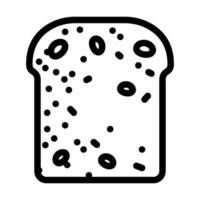 panettone bröd italiensk kök linje ikon vektor illustration