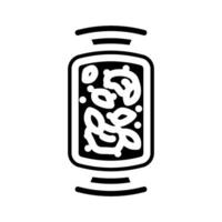 Markknochen Eintopf Italienisch Küche Glyphe Symbol Vektor Illustration