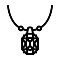 halsband Smycken linje ikon vektor illustration