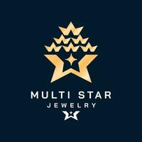 multi Star Prämie Logo Marke vektor