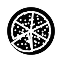 Tortilla espanola Spanisch Küche Glyphe Symbol Vektor Illustration