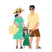 jung Sommer- Familie Mode Vektor