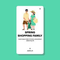 Sommer- Frühling Einkaufen Familie Vektor