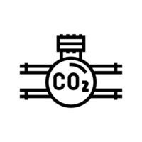Transport Kohlenstoff Linie Symbol Vektor Illustration