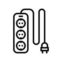 Leistung Streifen Energie Erhaltung Linie Symbol Vektor Illustration