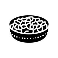 ceviche mexikansk kök glyf ikon vektor illustration