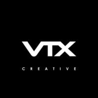 vtx brev första logotyp design mall vektor illustration