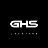 ghs Brief Initiale Logo Design Vorlage Vektor Illustration