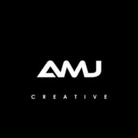 amj Brief Initiale Logo Design Vorlage Vektor Illustration