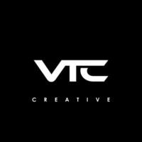 vtc Brief Initiale Logo Design Vorlage Vektor Illustration