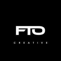 fto Brief Initiale Logo Design Vorlage Vektor Illustration